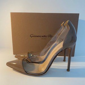 GIANVITO ROSSI – PLEXI 105 PUMP – ROSE – SIZE 37